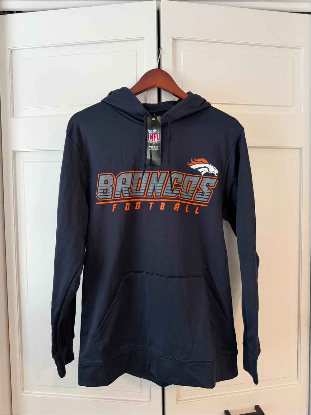 NWT Denver Broncos Navy Blue NFL Hoodie - Broncos Football